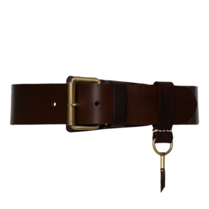 Heritage Belt dark brown [gold buckle] - AW 26 - Broken Flowers