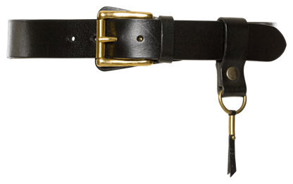 Heritage Thin Belt 3cm black (gold buckle) - All Products