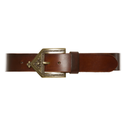 Brass Ornament Set Heritage Gürtel dark brown [gold buckle] - Accessoires