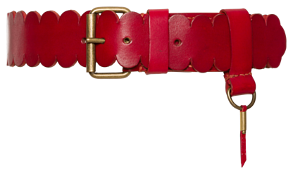 Heritage Wavy Gürtel red (gold buckle) - Alle Produkte