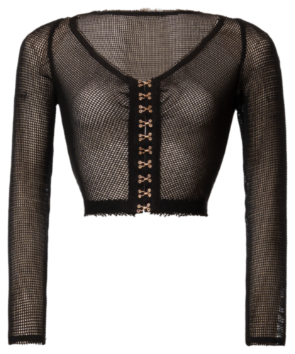 Allure Blouse black mesh - Tradition