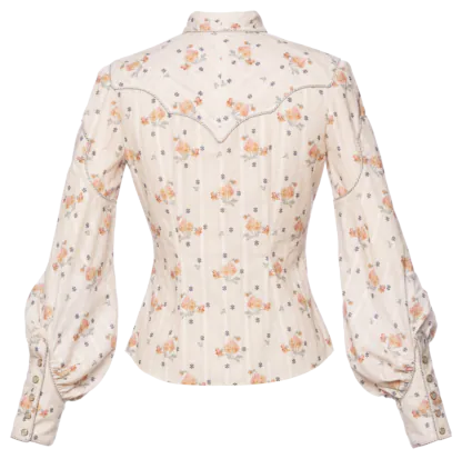 Dallas Blouse floral wallpaper - Blouses & Shirts
