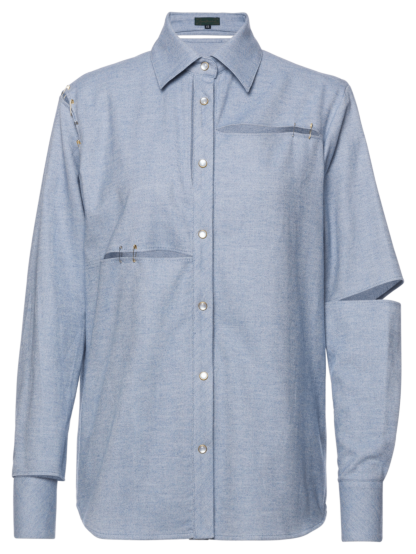Eat the Rich Blouse baby blue - Blouses & Shirts