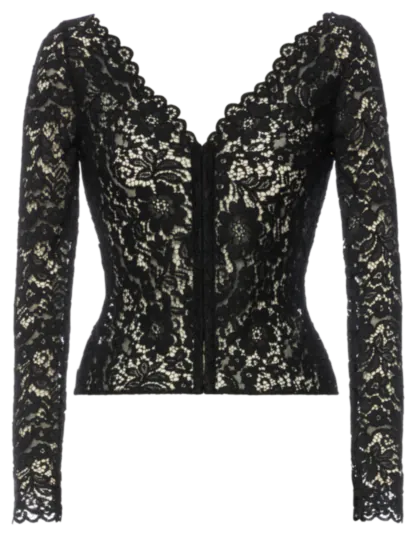 Exhibitionist Blouse blacklace - Blouses & Shirts by Lena Hoschek
