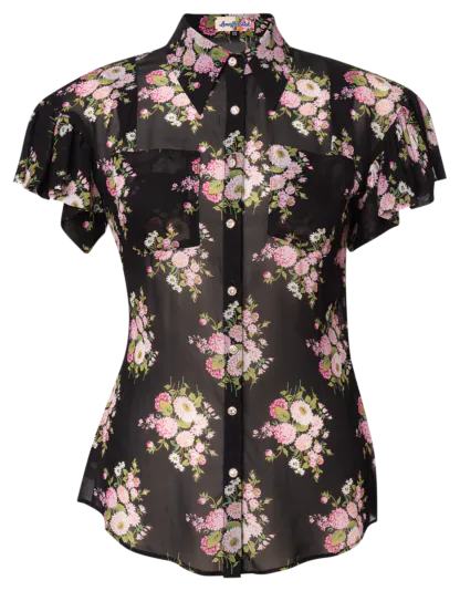 Georgie Blouse flower sea - Blouses & Shirts