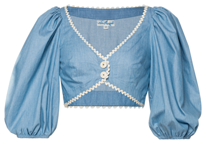 Grazia Blouse bleached denim - New In