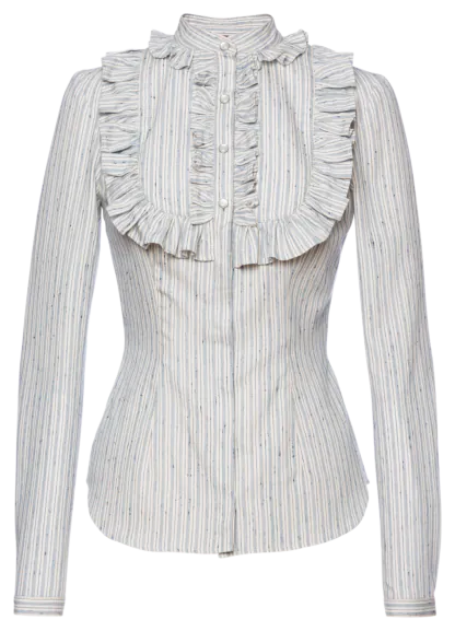 High Noon Bluse blue stripes - Blusen & Hemden