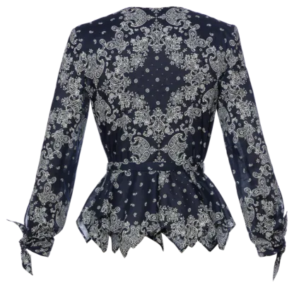 June Blouse navy bandana - Blouses & Shirts