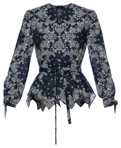 June Blouse navy bandana - Blouses & Shirts