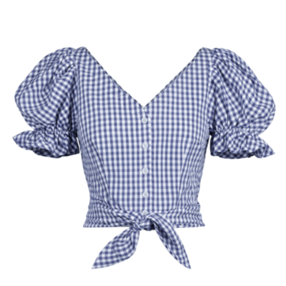 She's a Flirt Bluse vichy blue - Tops