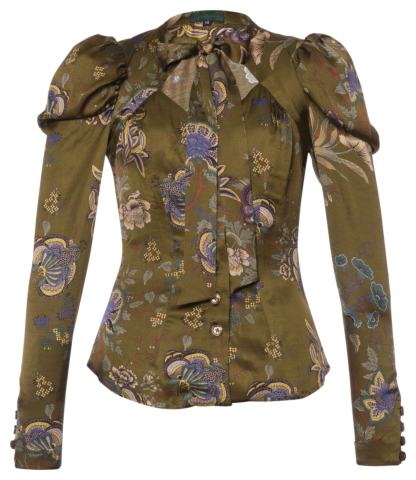 Soulmates Blouse wallpaper olive - Blouses & Shirts