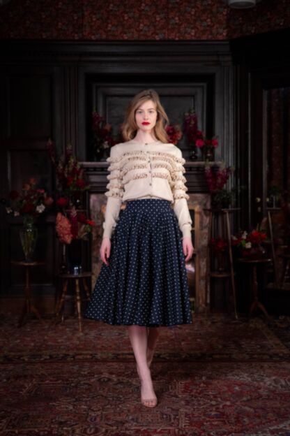 Ruffle Cardigan cappuccino - All Products