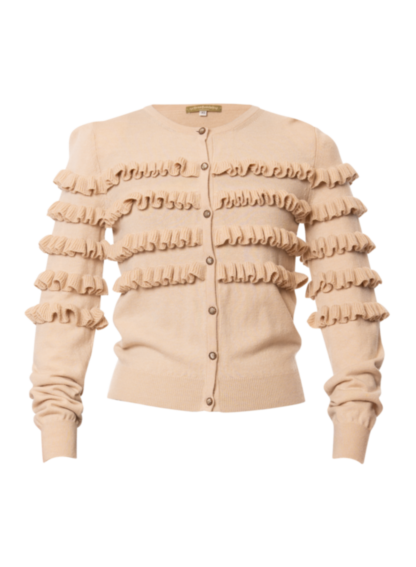 Ruffle Cardigan cappuccino - All Products