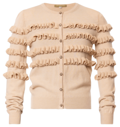 Ruffle Cardigan cappuccino - Sale