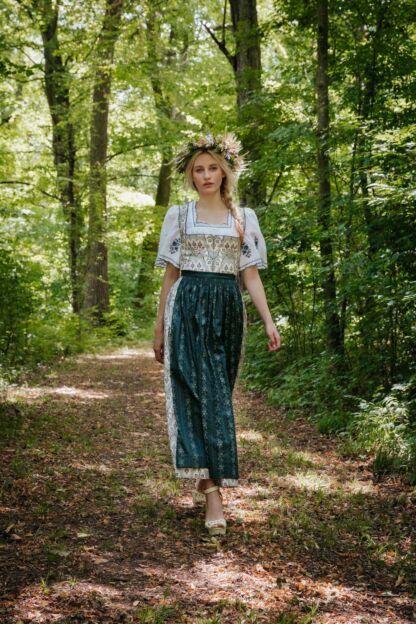 Treubach Dirndl Blouse blau - Dirndl Blouses