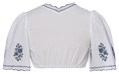 Treubach Dirndlbluse blau - Dirndlblusen