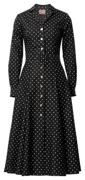 Brigitte Dress polka dot black - Dresses