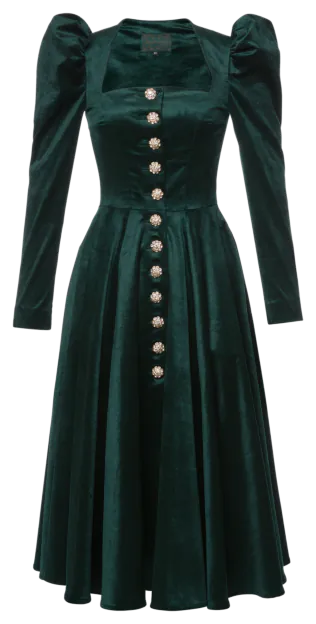Caledonia Dress emerald - Dresses