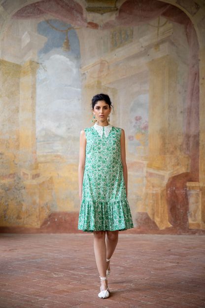 Carlotta Dress garofano verde - SS24 - Fresco