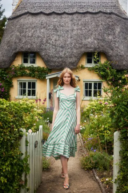 Charming Dress green stripes - Dresses