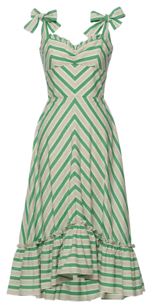 Charming Dress green stripes - Dresses