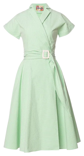 Ciel Dress green stripes - Dresses