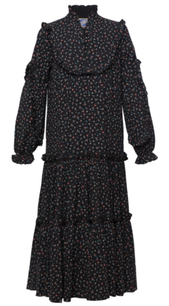 Cowgirl Kleid black flowers - Kleider