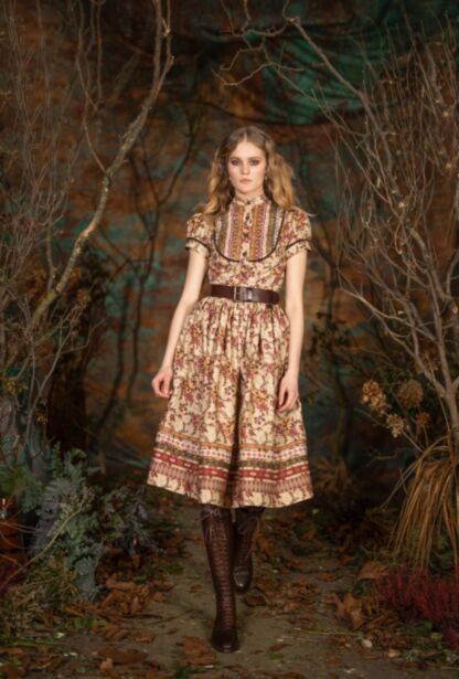 Heritage Belt dark brown [gold buckle] - AW 26 - Broken Flowers