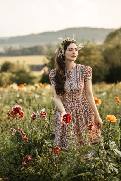 Gretl Kleid Blumenstrauß - Kleider