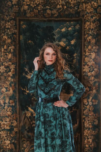 Jenny Dress blue sage - Tradition