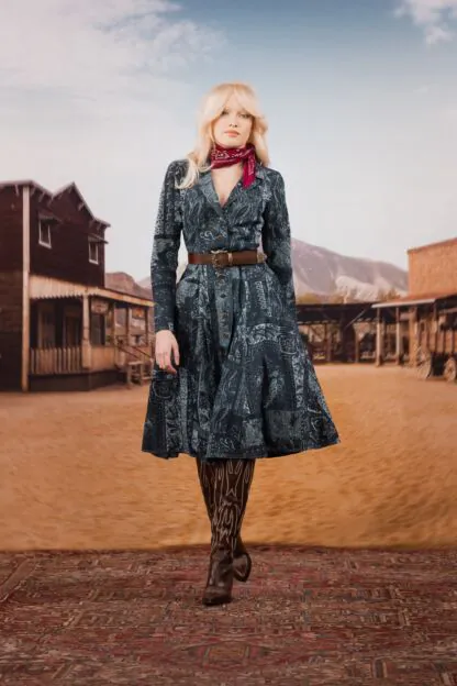 Jill Dress denim paisley Dresses by Lena Hoschek