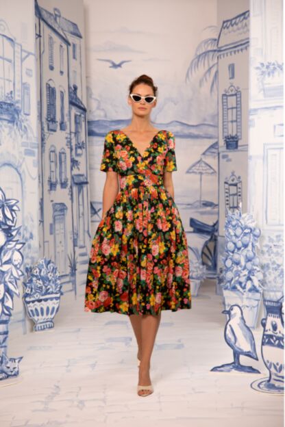 Marina Kleid psychedelic flower - Kleider