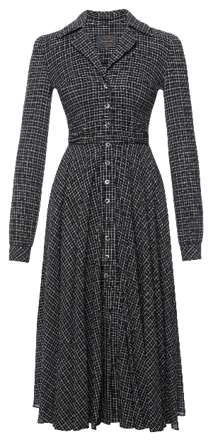 Negotiation Dress charcoal check - New In