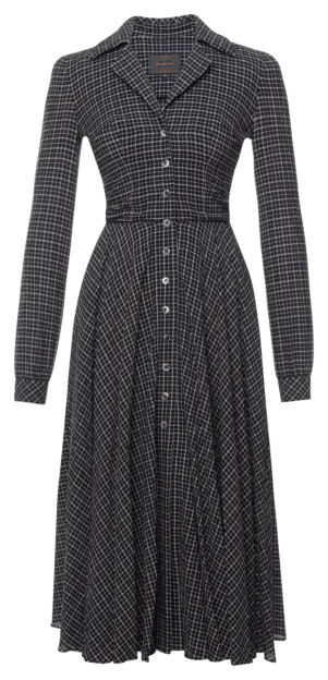Negotiation Kleid charcoal check - Kleider