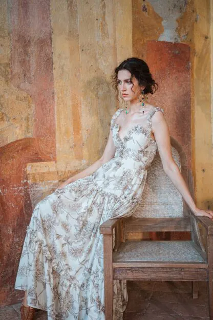 Ottavia Kleid petalo marrone - Kleider