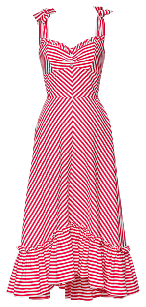 Portofino Kleid rosso a strisce - Kleider