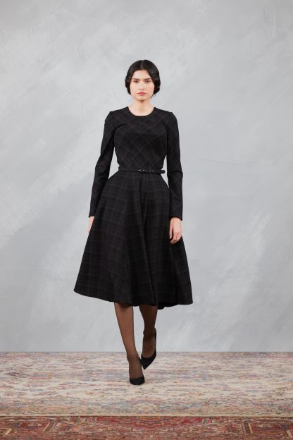 Promotion Dress graphite check - Business Collection