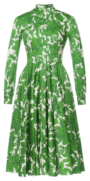 Stella Dress fiori verde - SS24 - Fresco