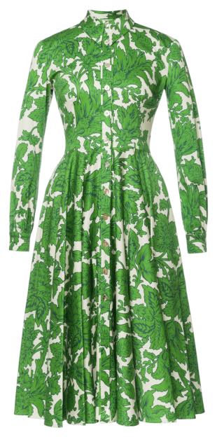 Stella Dress fiori verde - Dresses