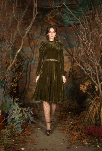 Superstition Dress forest green - AW 26 - Broken Flowers