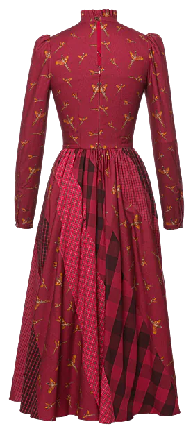 Vanderbilt Dress shades of crimson - Dresses
