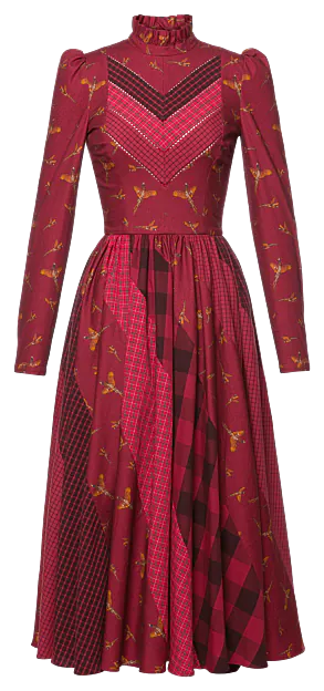 Vanderbilt Dress shades of crimson - Dresses