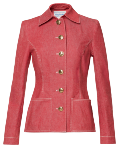 Delon Jacke red denim - Neuheiten
