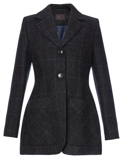 Financier Jacket gray check - Business Collection