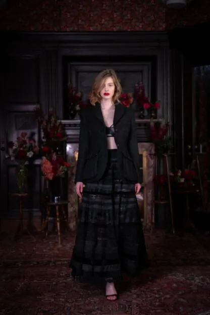 Opulence Ribbon Skirt black swan - Ribbon Skirts by Lena Hoschek