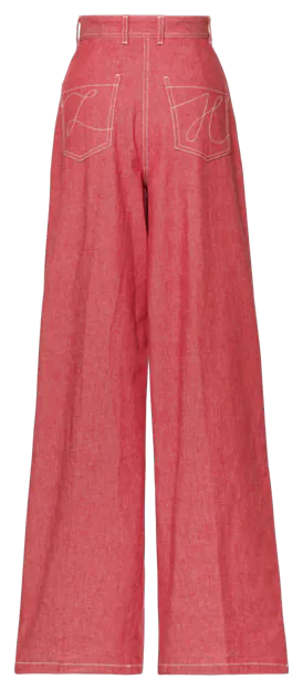 High-Waist Palazzo Pants - Flowing Denim Trousers by Lena Hoschek