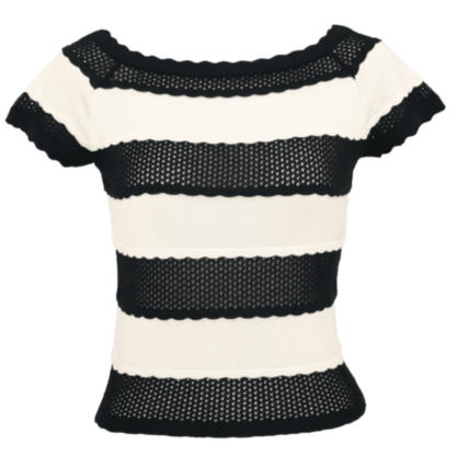 Bateau Stricktop black stripes - Alle Produkte