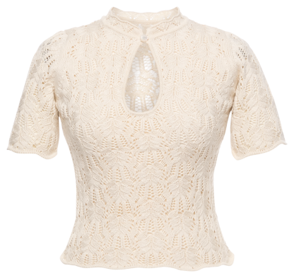 Choupette Knitted Top cremosa - Tops & T-Shirts