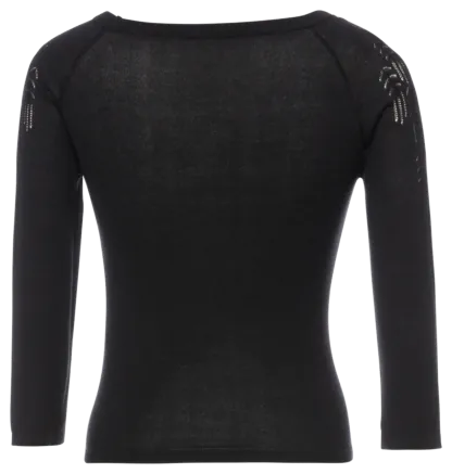 Cortona Knitted Top nero - Knitwear