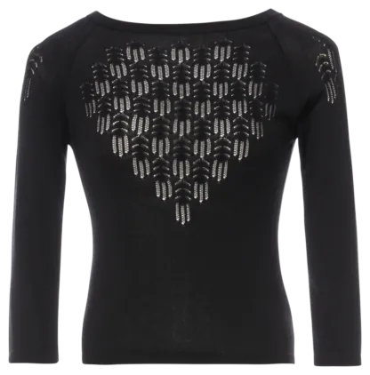 Cortona Knitted Top nero - Knitwear